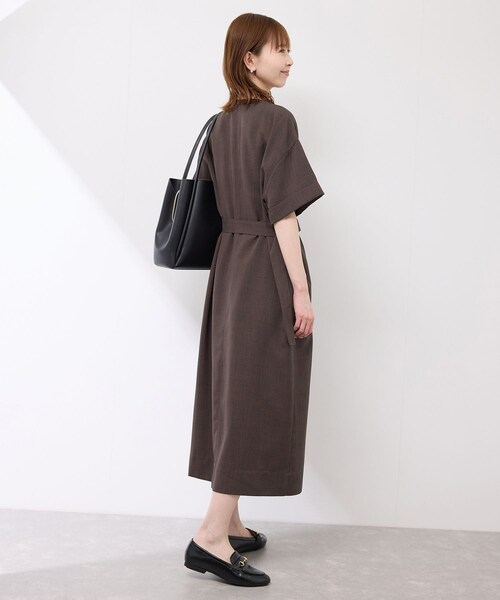 ROPE' PICNIC(ロペピクニック)の「サックワンピース(ワンピース・レディース・ダークブラウン/ベージュ系/ネイビー・36/38)」の9枚目の写真