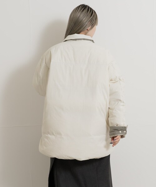 THE GOODLAND MARKET（ザグッドランドマーケット）の「KWD　LIGHT DOWN SHIRTS JACKET（その他アウター・レディース・Ivory/L.Yellow/Navy・FREE）」の15枚目の写真