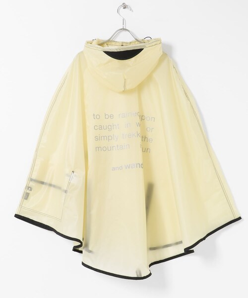 EKAL(エカル)の「and wander SIL PONCHO(レインコート/ポンチョ・メンズ・BLACK/Off White・One)」の7枚目の写真