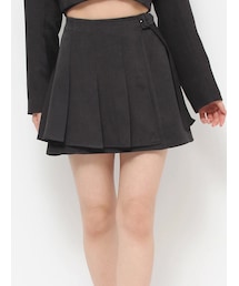 EATME | プリーツラップミニスカート（セットアップ可能）(スカート)