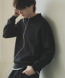 『一部WEB限定カラー』『洗濯可/毛玉防止』ストレッチニットポロシャツ