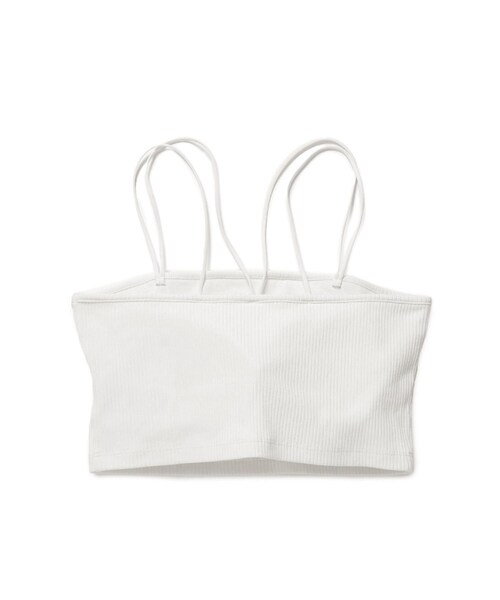 VIS（ビス）の「【選べる着丈】カップ付きWストラップキャミソール【洗える】（キャミソール・レディース・ブラック/オフホワイト・F/FS）」の19枚目の写真