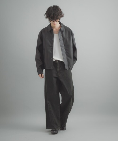 SENSE OF PLACE by URBAN RESEARCH（センスオブプレイスバイアーバンリサーチ）の「FLジップブルゾン（ブルゾン・メンズ・BLACK/GREIGE・M/L）」の10枚目の写真