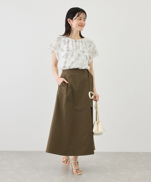ROPE' PICNIC(ロペピクニック)の「ラップ風スカート(スカート・レディース・オフホワイト/カーキ/ネイビー・M/S)」の14枚目の写真