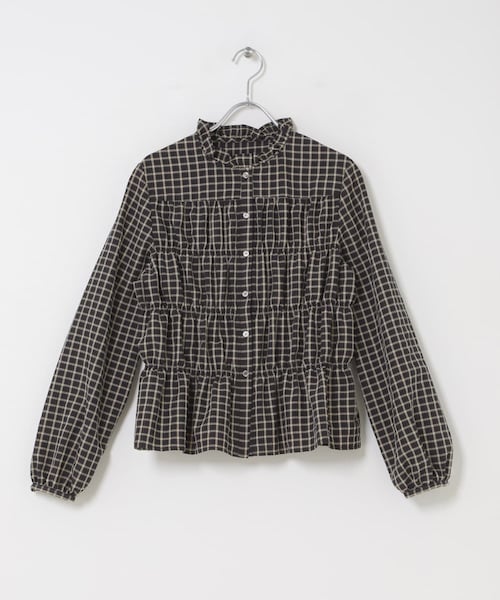 URBAN RESEARCH ROSSO（アーバンリサーチロッソ）の「チェックシャーリングブラウス（シャツ/ブラウス・レディース・OFF CHECK/BK CHECK/BRN CHECK・Free）」の2枚目の写真