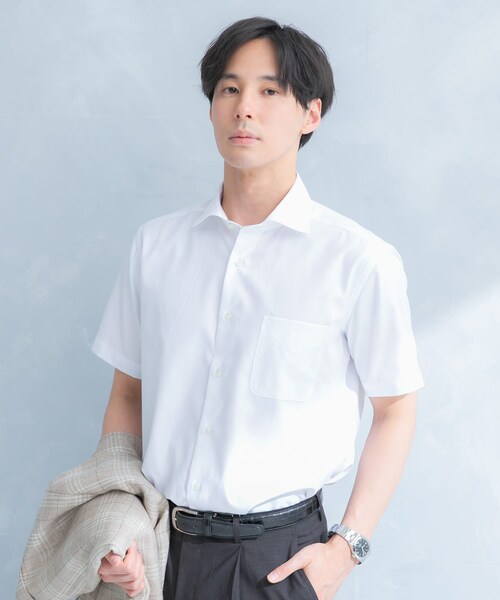 URBAN RESEARCH DOORS(アーバンリサーチドアーズ)の「LIFE STYLE TAILOR セミワイド半袖シャツ(シャツ/ブラウス・メンズ・WHITE/BLUE/NAVY-ST・37/39/41/43)」の8枚目の写真