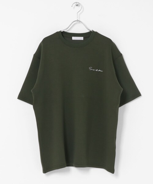 SENSE OF PLACE by URBAN RESEARCH（センスオブプレイスバイアーバンリサーチ）の「『一部WEB限定カラー』シシュウダンボールポンチショートスリーブTシャツ（Tシャツ/カットソー・メンズ・WHT×BLK/BLK×WHT/CHA×BLK/GRE×BLK/GRN×WHT/BRN×BLK/YEL×WHT・M/L）」の6枚目の写真