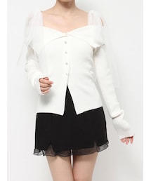 チュールリボンニットTOP