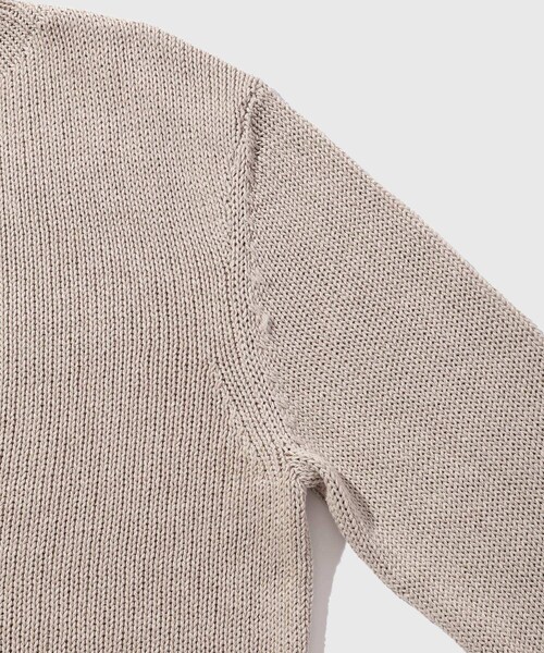 ADAM ET ROPE'(アダムエロペ)の「【AMOMENTO/アモーメント】 PAPER YARN PULLOVER(ニット/セーター・メンズ・チャコール/ベージュ・L/M)」の12枚目の写真
