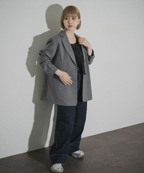THE GOODLAND MARKET（ザグッドランドマーケット）の「cwtch　WOOL TAILOR JACKET（その他アウター・レディース・GRAY/CHARCOAL・Free）」の9枚目の写真