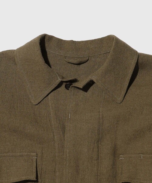 ADAM ET ROPE'（アダムエロペ）の「【blurhmsROOTSTOCK/ブラームスルーツストック】Ramie Linen Wool Swedish BDU Jacket（その他アウター・メンズ・ブラック/カーキ・2/3/4）」の8枚目の写真