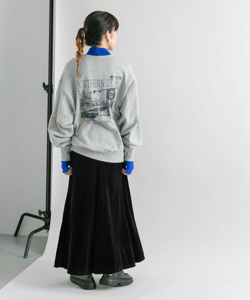 KBF（ケイビーエフ）の「セミフレアベロアスカート（スカート・レディース・D.BROWN/BEIGE/BLACK・one）」の5枚目の写真