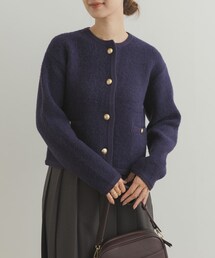 URBAN RESEARCH DOORS | ノーカラーニットカーディガン(カーディガン/ボレロ)