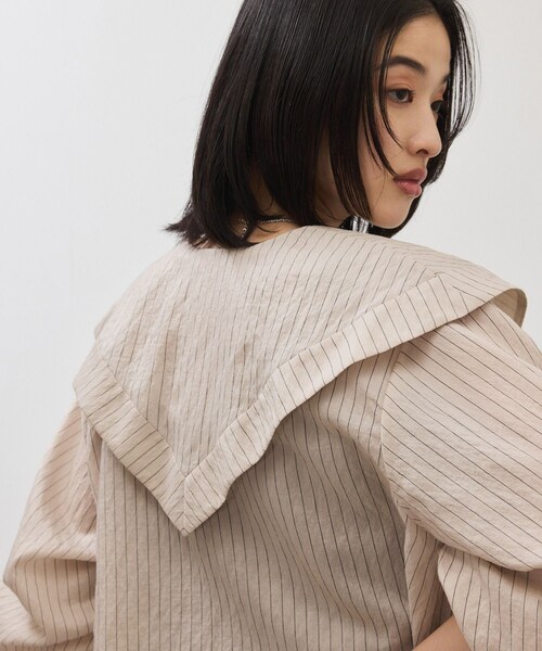 ADAM ET ROPE'(アダムエロペ)の「ワイドカラーブラウス(シャツ/ブラウス・レディース・ホワイト系/ベージュ系・F)」の10枚目の写真