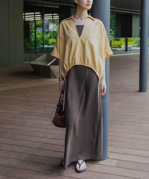 URBAN RESEARCH(アーバンリサーチ)の「『接触冷感』キュプラキャミワンピース(ワンピース・レディース・BLACK/BROWN・36/38)」の19枚目の写真