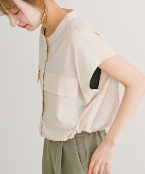 ITEMS URBANRESEARCH(アイテムズ アーバンリサーチ)の「リネンミックスドロストポケットシャツ(シャツ/ブラウス・レディース・BRN/NVY/NTL・FREE)」の19枚目の写真