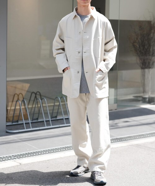 URBAN RESEARCH DOORS（アーバンリサーチドアーズ）の「FORK&SPOON　ガーメントダイツイルカバーオール（カバーオール・メンズ・CHARCOAL/IVORY・4/5）」の9枚目の写真