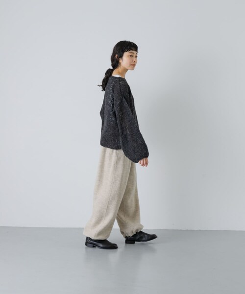 かぐれ（カグレ）の「ボイルドウールパンツ（その他パンツ・レディース・IVORY/BLACK・Free）」の9枚目の写真