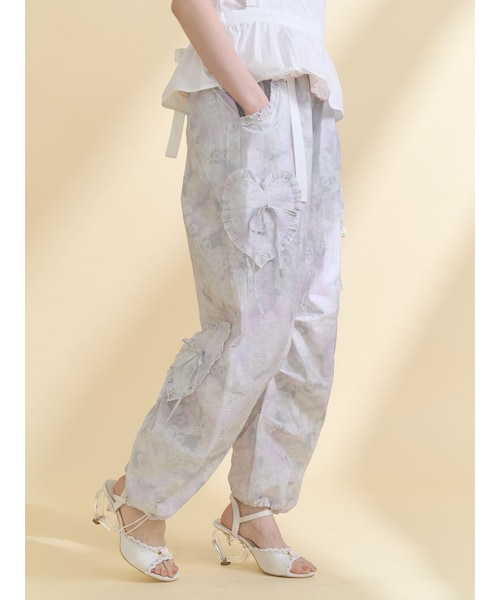 merry jenny（メリージェニー）の「フリルミリタリーカーゴパンツ（カーゴパンツ・レディース・ピンク/アイスブルー/ミックス・F）」の6枚目の写真