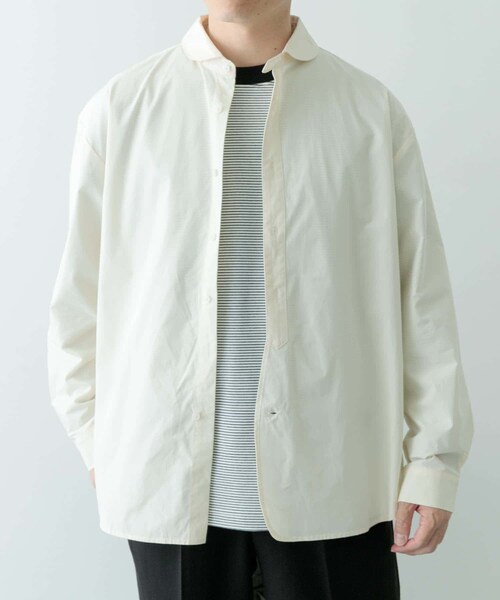 ITEMS URBANRESEARCH（アイテムズ アーバンリサーチ）の「ブロード ラウンドカラーシャツ（シャツ/ブラウス・メンズ・SAX/IVO/PPL/LIME GREEN・M/L）」の15枚目の写真