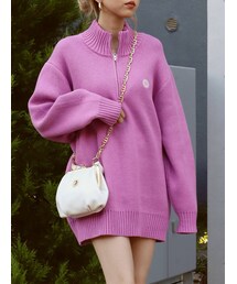 EVRIS | SUNNYハーフジップニットトップス(ニット/セーター)