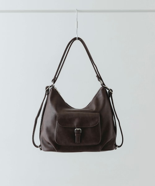 RODE SKO（ロデスコ）の「2WAYショルダーリュック（バックパック/リュック・レディース・BLACK/BROWN・One）」の2枚目の写真