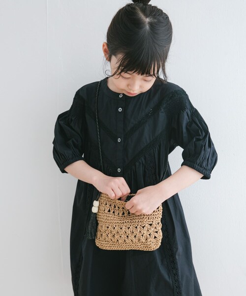 URBAN RESEARCH DOORS（アーバンリサーチドアーズ）の「ペーパー編みポシェット(KIDS)（その他・キッズ・BEIGE・one）」の4枚目の写真