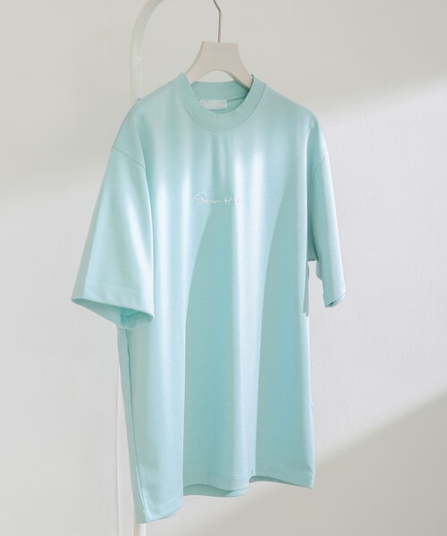 SENSE OF PLACE by URBAN RESEARCH(センスオブプレイスバイアーバンリサーチ)の「シシュウポンチTシャツ(5分袖)(Tシャツ/カットソー・メンズ・GREIGE/WHITE/BLACK/GREEN/L.PURPLE/MINT・M/L)」の4枚目の写真