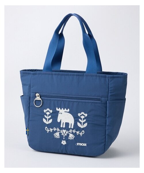 nissen（ニッセン）の「moz（モズ）はっ水保冷刺しゅう入トートバッグ（トートバッグ・メンズ・黒/アッシュネイビー/オリーブ・Y）」の3枚目の写真