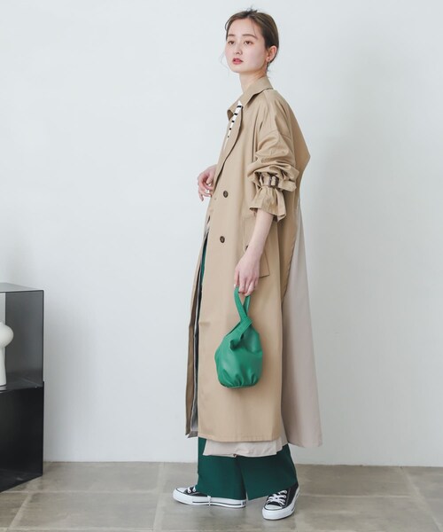 SENSE OF PLACE by URBAN RESEARCH（センスオブプレイスバイアーバンリサーチ）の「2WAYトレンチコート（ステンカラーコート・レディース・BEIGE/GREIGE・FREE）」の13枚目の写真