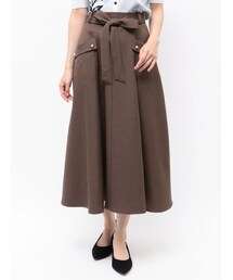TONAL | マルチセットベルト付フラップフレアスカート(スカート)