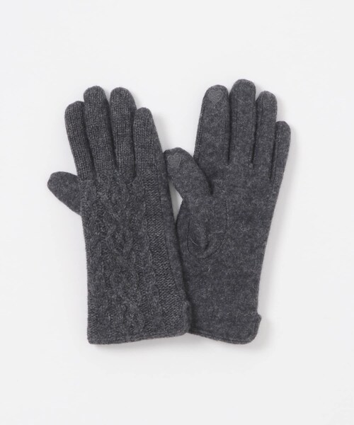 URBAN RESEARCH Sonny Label（アーバンリサーチサニーレーベル）の「ケーブルニットグローブ（ベルト・レディース・Lグレー/ブラック/チャコール・One）」の14枚目の写真