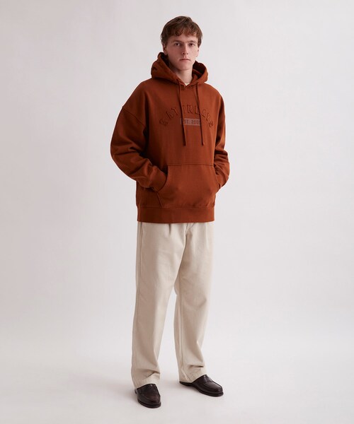 Saturdays NYC(サタデーズ ニューヨークシティ )の「Warren Varsity Hoodie(パーカー・メンズ・ダークブラウン/レッド・L/M/S)」の10枚目の写真