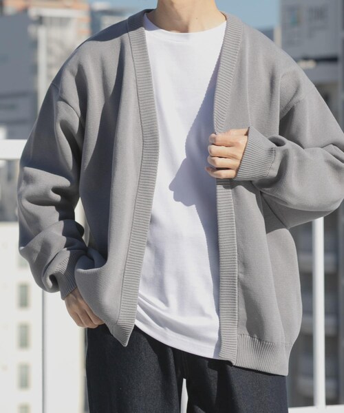 ITEMS URBANRESEARCH（アイテムズ アーバンリサーチ）の「『洗濯可/抗菌/防臭/UVカット』高機能リブニットカーディガン+インナー セット（ニット/セーター・メンズ・BLK/BLU/BEG/GRY・M/L）」の14枚目の写真