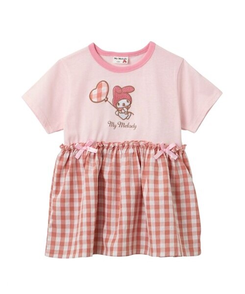 nissen（ニッセン）の「【サンリオキャラクターズ】切替デザイン半袖デザインTシャツ（女の子）（Tシャツ/カットソー・キッズ・黒(クロミ)/パープル(クロミ)/ピンク(マイメロディ)/クリーム(マイメロディ)・100/110/120/130）」の4枚目の写真