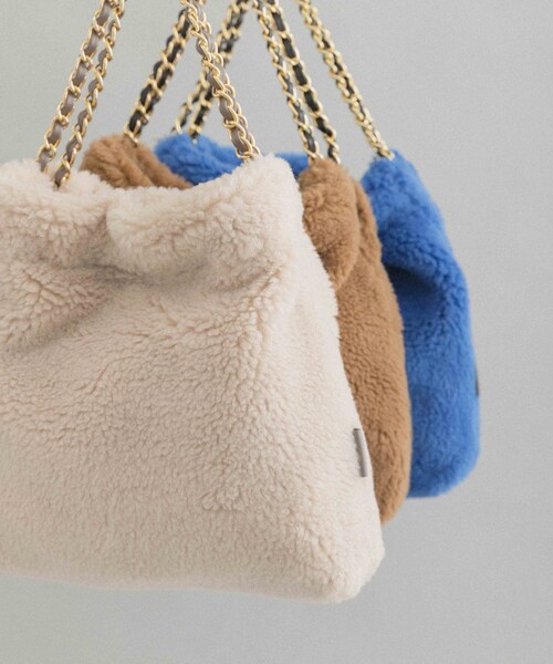 URBAN RESEARCH ROSSO（アーバンリサーチロッソ）の「VIOLA d’ORO　エコファーショルダーS（ショルダーバッグ・レディース・dgray/brown/offwhite/blue・-）」の8枚目の写真