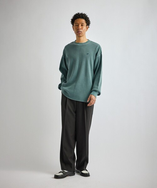 Saturdays NYC(サタデーズ ニューヨークシティ )の「George Herringbone Stripe Two Tuck Pant(その他パンツ・レディース・ブラック/グレー・L/M/S/XL)」の20枚目の写真