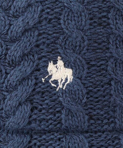 Jayro（ジャイロ）の「POLO BCSケーブルニットハット（ハット・レディース・チャコール/ホワイト系/ブルー/レッド・F）」の10枚目の写真