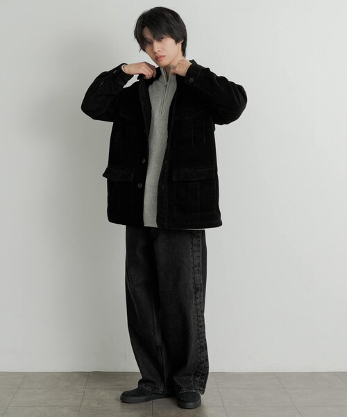 SENSE OF PLACE by URBAN RESEARCH（センスオブプレイスバイアーバンリサーチ）の「『セットアップ対応』 ヘビーコーデュロイBDUジャケット（ミリタリージャケット・メンズ・GRAY/BLACK/NAVY・M/L）」の10枚目の写真