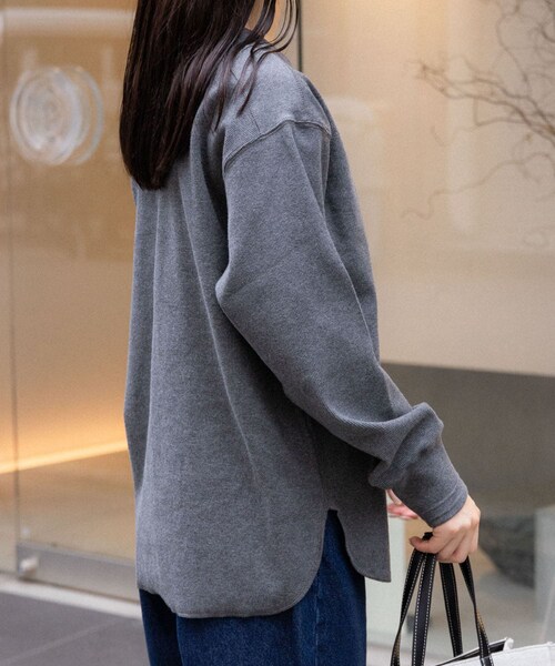 URBAN RESEARCH DOORS（アーバンリサーチドアーズ）の「FORK&SPOON　ヘビーフライスクルーネックプルオーバー（Tシャツ/カットソー・レディース・KHAKI/OATMEAL/TOP CCL・1）」の8枚目の写真