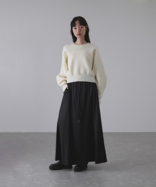 ADAM ET ROPE'(アダムエロペ)の「トラックソールストレッチブーツ(ブーツ・レディース・ブラック/ダークブラウン/キナリ・36.0/37.0/38.0/39.0)」の11枚目の写真