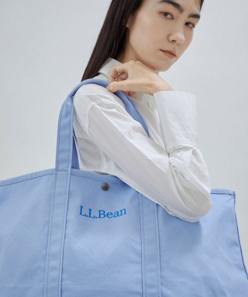 ADAM ET ROPE'(アダムエロペ)の「【雑誌掲載】【公式サイト限定】【L.L.Bean for SALON】別注Grocery Tote(トートバッグ・レディース・グリーン/ブルー/サックス/ピンク/イエロー・F)」の8枚目の写真
