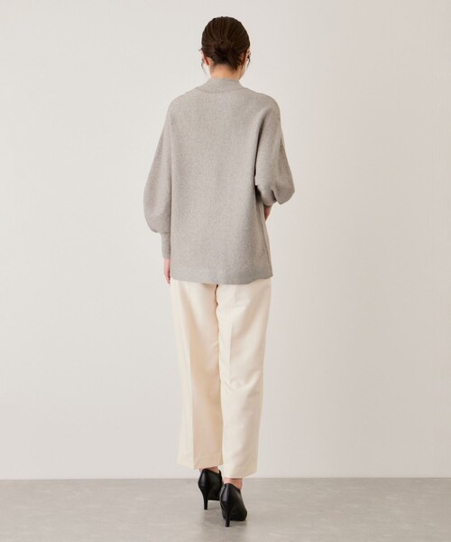 Jayro（ジャイロ）の「ボリュームスリーブチュニック（ニット/セーター・レディース・グレー/ホワイト系/ネイビー/ブルー系/ワイン・F）」の12枚目の写真