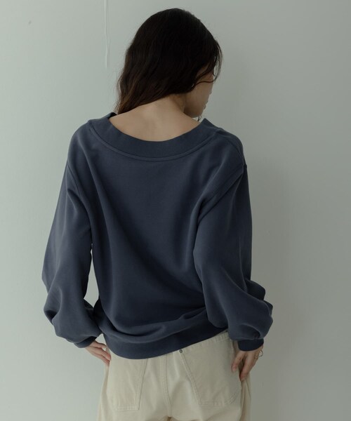 URBAN RESEARCH Sonny Label（アーバンリサーチサニーレーベル）の「Vネック刺繍スウェット（スウェット・レディース・オートミール/ピンク/フェードネイビー・Free）」の17枚目の写真