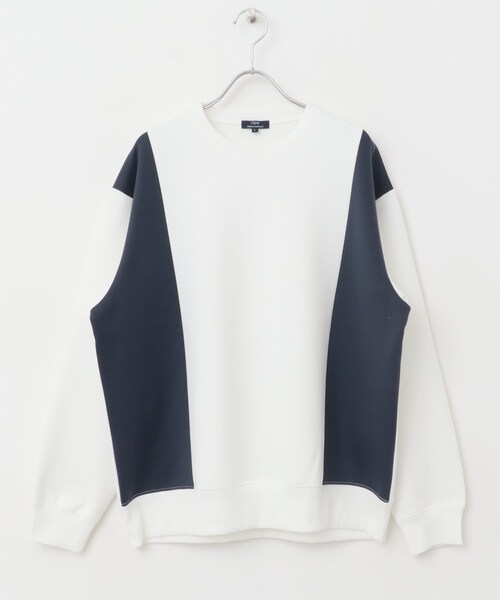 ITEMS URBANRESEARCH（アイテムズ アーバンリサーチ）の「ストレッチダンボール 切替トップス B（スウェット・メンズ・NVY/MOC/BLK・M/L）」の12枚目の写真