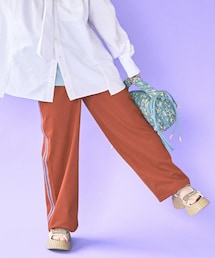 THE GOODLAND MARKET | 米富繊維 KNIT SIDELINE PANTS-WOMEN(その他パンツ)