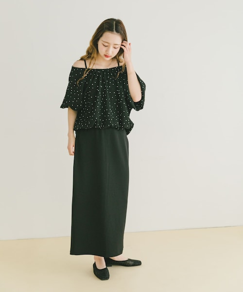 ITEMS URBANRESEARCH（アイテムズ アーバンリサーチ）の「バルーントップス×スカートセット（セットアップ・レディース・BLK/OFF・FREE）」の18枚目の写真