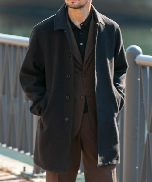 URBAN RESEARCH ROSSO(アーバンリサーチロッソ)の「『XLサイズあり』light meltonステンカラーコート(ステンカラーコート・メンズ・BLACK/NAVY/CHARCOAL/BROWN・M/L/XL)」の6枚目の写真