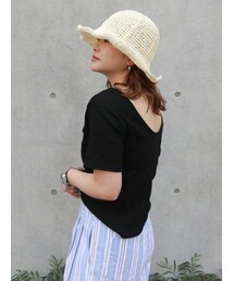 Ungrid | パット付きバックオープンTee(Tシャツ/カットソー)