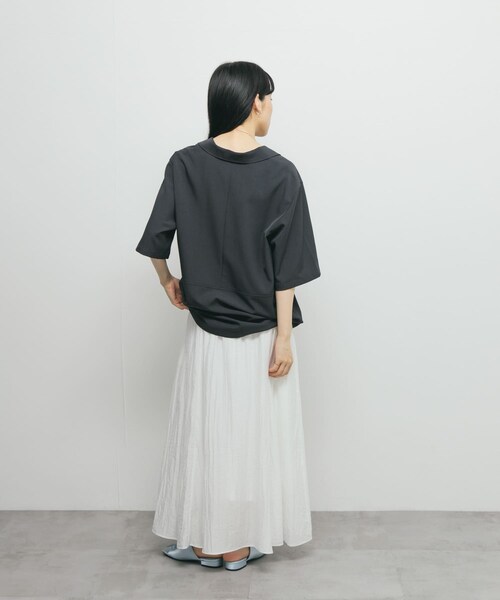 KBF（ケイビーエフ）の「ハーフスリーブルーズジャケット（テーラードジャケット・レディース・CHARCOAL/MOCHA・one）」の10枚目の写真